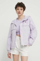 Tommy Jeans rövid kabát női, lila, átmeneti - lila M - answear - 41 990 Ft