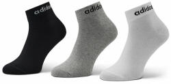 adidas Set de 3 perechi de șosete medii unisex adidas IC1306 Black/Grey/White Bărbați