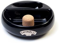 Savinelli kör alakú kerámia pipás hamutartó-fekete (SA-W1007-NERO)