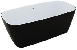M-Acryl Jasmine szabadonálló kád 151x72 cm, fekete/fehér