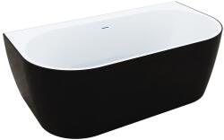 M-Acryl New Velvet kád 160x85 cm, fekete/fehér