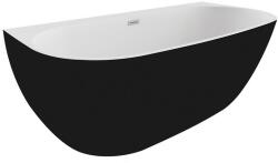 M-Acryl Avalon kád 160x80 cm matt fekete/fehér