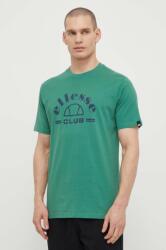 Ellesse pamut póló Club T-Shirt zöld, férfi, nyomott mintás, SHV20259 - zöld M