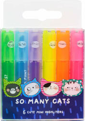 M&G Textmarker mini parfumat M-G So Many Cats, 6 buc/set