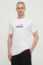 Ellesse pamut póló Trea T-Shirt fehér, férfi, nyomott mintás, SHV20126 - fehér XL
