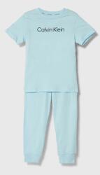 Calvin Klein Underwear gyerek pamut pizsama nyomott mintás - kék 104-110