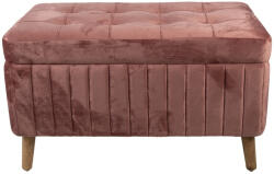 Clayre & Eef Banca catifea roz 82x42x49 cm (50496P)