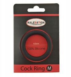 Malesation Inel penis Malesation Silicone Cock Ring Black M Inel pentru penis