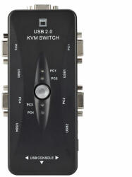 HOPE R Switch KVM 41UA HOPE R, 4 porturi, USB 2.0 A + USB 2.0 B + VGA (SKVM41UAHP)