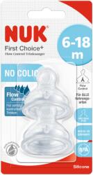 Nuk Силиконови биберони NUK First Choice - Flow control, 6-18 месеца, 2 броя (10721329)