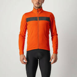 Castelli - jacheta ciclism iarna pentru barbati Raddoppia 3 jacket - portocaliu fiery Negru Reflex (CAS-4521503-656) - ecalator
