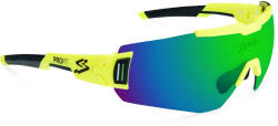 SPIUK - ochelari soare sport Profit, 2 lentile de schimb transparent si verde oglinda - rama galben fluo (GPROAMEV) - ecalator