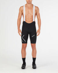 2XU - pantaloni scurti ciclism Bib shorts Compression Cycle SteelX bibs - negru alb (MC4913b-BLK-BLK) - ecalator