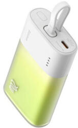 Baseus Baterie externa Baseus Popsicle 5200 mAh, 20W, USB-C, cablu incorporat, Green (P10055601613-01)