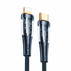 JOYROOM USB-C - Lightning Kábel Intelligens Kikapcsolással - 1.2m 2.4A - Fekete (S-CL020A3-black)