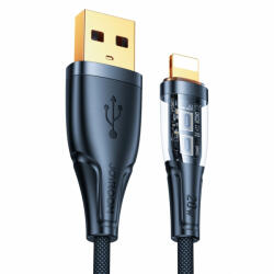 JOYROOM USB-A - Lightning Kábel Intelligens Kikapcsolással - 1.2m 2.4A - Fekete (S-UL012A3-black)