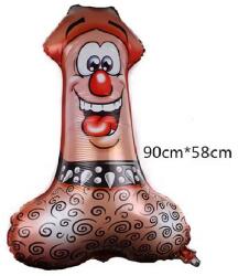 PartyPal Willy fólia lufi, 90 cm, csomagolt