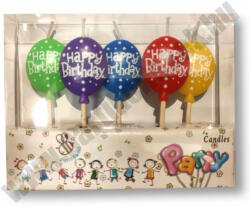  Happy Birthday lufis születésnapi gyertyakészlet, 5db-os