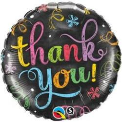 Qualatex Fólia lufi 18" 45cm Thank You, Köszönöm (LUFI354337)