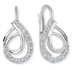 Soliter Brilio Gyengéd fehér arany fülbevalók kristályokkal 239 001 01065 07