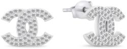 Brilio Silver Csillogó ezüst fülbevaló átlátszó cirkónium kövekkel World Icon EA1016W - vivantis