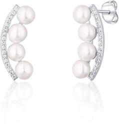 JwL Luxury Pearls Ezüst fülbevaló folyami gyöngyökkel és cirkónium kövekkel JL0744 - vivantis