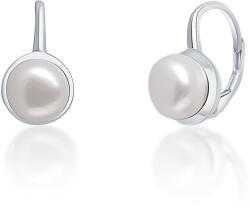 JwL Luxury Pearls Gyengéd ezüst fülbevaló valódi fehér gyönggyel JL0675 - vivantis