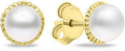 Brilio Silver Minimalista aranyozott fülbevaló valódi gyöngyökkel EA620Y - vivantis