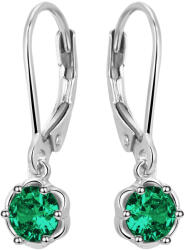 Beneto Bájos ezüst fülbevalók zöld cirkónium kővel AGUC3340-GR - vivantis