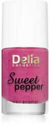 Delia Cosmetics Sweet Pepper Black Particles körömlakk árnyalat 08 Berry 11 ml