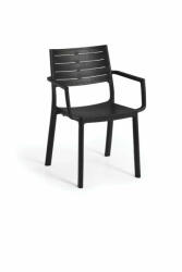 Keter Metalix műanyag kartámaszos kerti szék, öntöttvas fekete (249182)