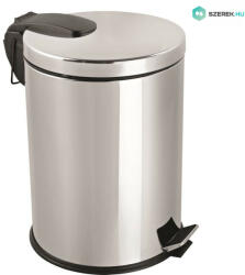 Dayco Metal Rozsdamentes acél pedálos szemetes, kivehető műanyag vödörrel, 5L, fényes (DM0102) - szerek