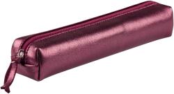 Clairefontaine Slim mini tolltartó, valódi bőr, irizáló hatású, cipzáras, 195 x 40 x 25 mm, bordó (EMG400001C)