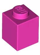 LEGO® 3005c47 - LEGO sötét rózsaszín kocka 1 x 1 méretű (3005c47)