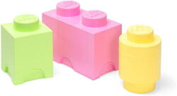 Room Copenhagen LEGO memory block multi pack 3 pieces, storage box (light green, size S) (40140802)