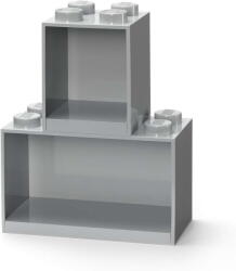 Room Copenhagen LEGO Regal Brick Shelf 8+4, Set 41171740 (light grey, 2 shelves) (41171740)