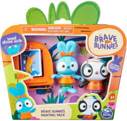 Spin Master Spin Master Brave Bunnies - Paint with Boo Rabbit and Panda, Play Figure (with 2 Action Figures and 1 Canvas as Accessories, Toys for Children from 3 Years, Basic Figure Set) (6064186) - vexio Papusa