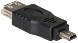 Akyga AK-AD-07 USB-AF/miniUSB (5-pólusú) adapter Black (AK-AD-07) - pcland