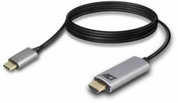 ACT AC7015 USB-C to HDMI 4K connection cable 1, 8m Black (AC7015) - pcland