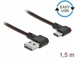 Delock Cablu Delock EASY-USB 2.0 cablu conector tip A - conector USB tip C, curbat stânga/dreapta, 1, (85282)
