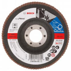 Bosch Disc de slefuire evantai BOSCH X571 pentru metal , D 115 mm; G 80, cu degajare (2 608 605 452)