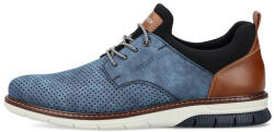 RIEKER Pantofi barbati, Rieker, 14450-14-Albastru, casual, piele ecologica, cu talpa joasa, albastru (Marime: 40)