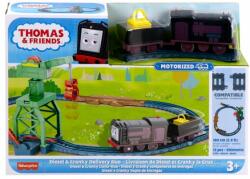 Mattel Thomas și prietenii săi: Set de pistă motorizată - Diesel și Cranky (HHW05) Trenulet