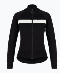 Santini Bluză de ciclism pentru bărbați Santini Adapt Wool Thermal Jersey neagră SP216075ADAPTWOOL