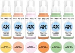  Festékkészlet AK - Pastels colors set