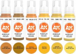  Festékkészlet AK - Yellow essential colors 3gen szett