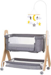 Chipolino Patut Co-Sleeper Chipolino Heart 2 Heart graphite (KOSH2H02301GT) - ejuniorul