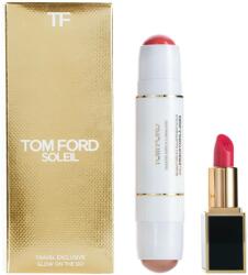 Tom Ford Soleil Glow On The Go, Set: Ruj Lip Color Sheer, 2 g + Iluminator stick Shade And Illuminate, 10 g