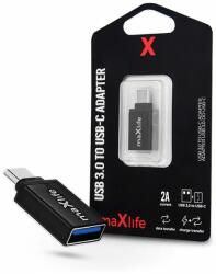 MaxLife USB - USB Type-C OTG adapter - Maxlife USB 3.0 To USB-C Adapter - 2A - fekete - akcioswebaruhaz