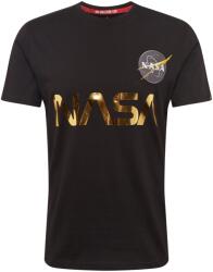 Alpha Industries Póló 'NASA Reflective T' fekete, Méret L